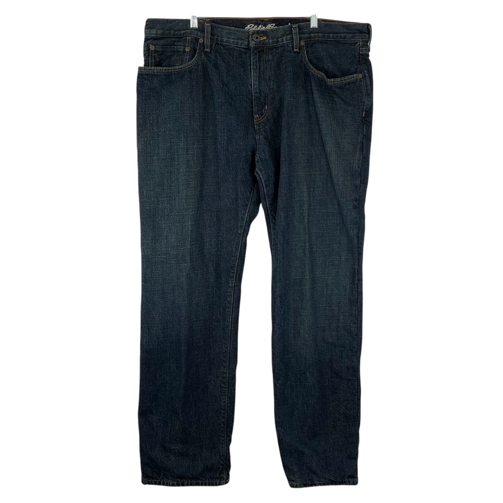 Eddie Bauer Men's 42x34 Relaxed Fit Dark Wash Flannel‎ Lined Denim Jeans